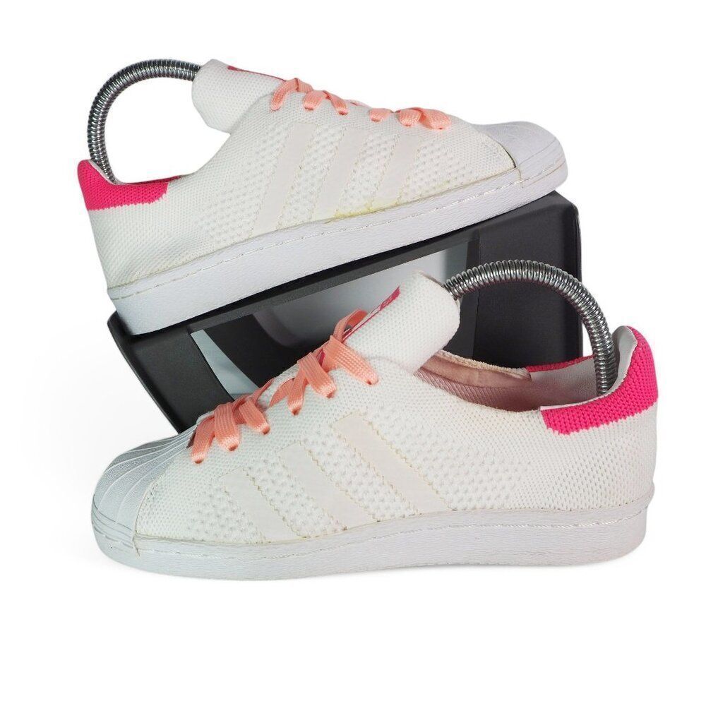 Adidas 80s‎ Primeknit 'White Solar Pink' Casual Sneakers BB5095 Women's 5.5